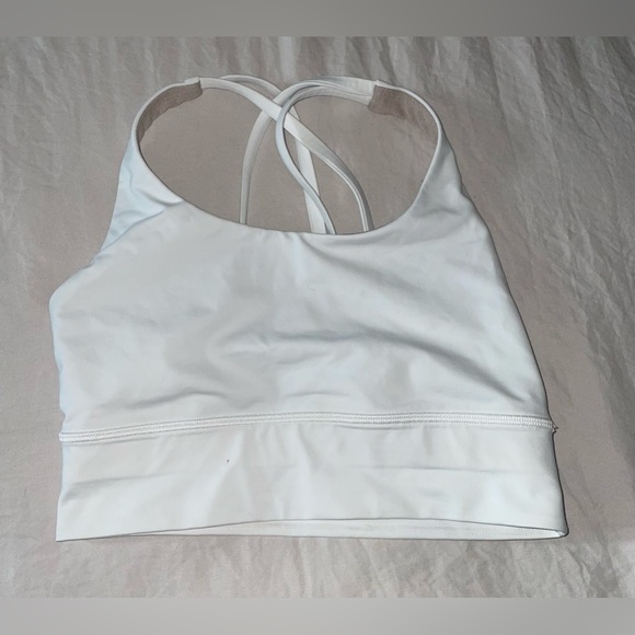 Lululemon Energy Bra Longline Sports Bra White - Picture 2 of 7